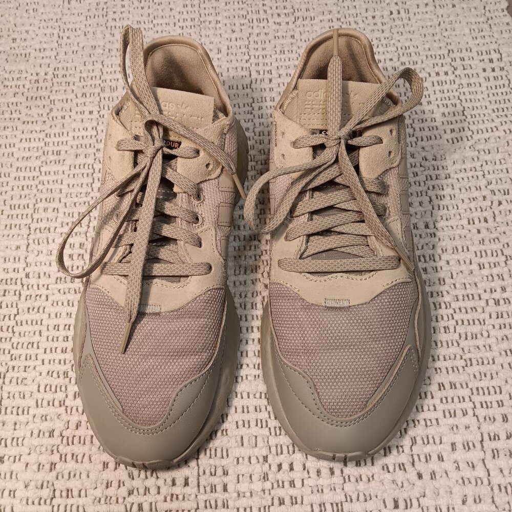 adidas Originals Nite Jogger Feather Gray Savannah athletic shoes sz 8 Men's - Picture 2 of 12